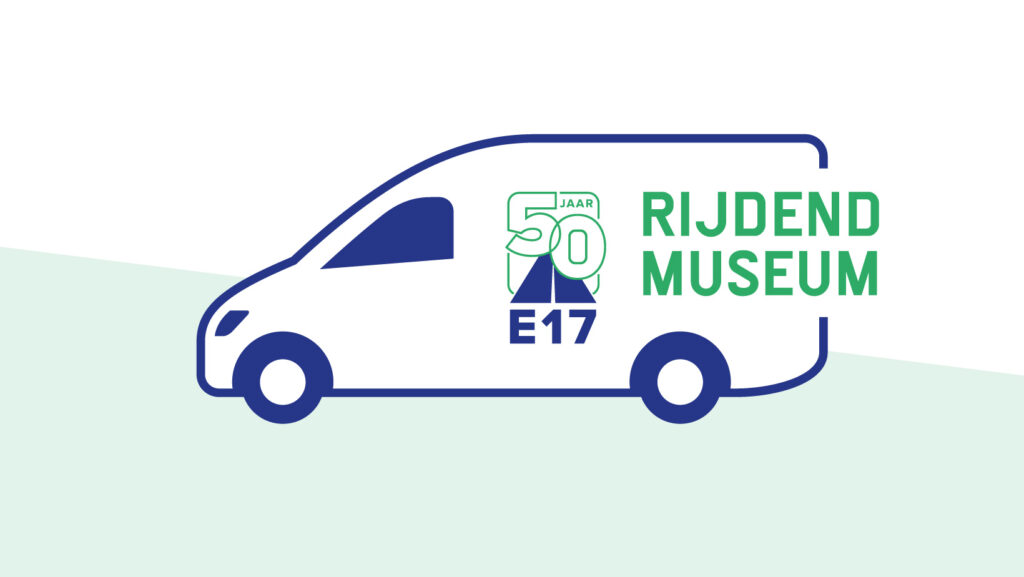 50 jaar E17 Cultuurregio Leie Schelde Zuidwest Viersprong autosnelweg rijdend museum